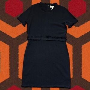NWT MICHAEL Michael Kors Black Textured Knit Dress